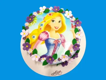 Tort cu Poza Rapunzel