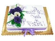 Tort Dreptunghiular cu Trandafiri