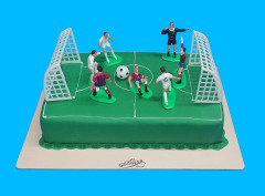 Tort Teren de Fotbal cu Figurine Plastic