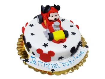 Tort cu Figurina Mickey Mouse in masinuta