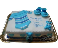 Tort de Botez cu Body si Botosei Albastri