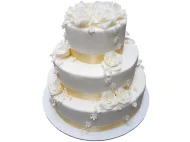 Tort de Nunta cu Flori Albe