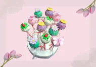 Bomboane Cakepops Martisoare cu Snur