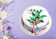 Tort Martie cu Buchet Ghiocei