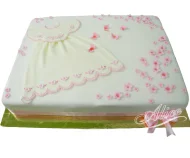 Tort de Botez cu Rochita Alba