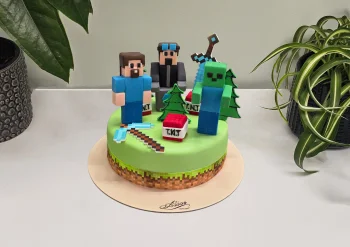 Tort cu Figurine Minecraft