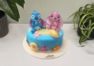 Tort cu Figurine Stitch si Angel