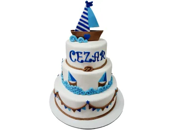 Tort de Botez cu Tema Nautica