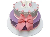 Tort de Botez cu Botosei Albi