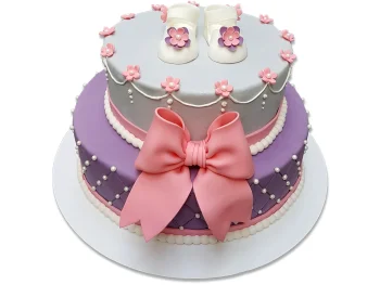 Tort de Botez cu Botosei Albi