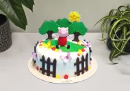 Tort cu Figurina Purcelusa Peppa