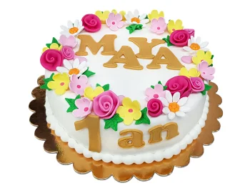 Tort cu Floricele Colorate