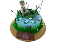 Tort cu Figurine Barca si Pescar