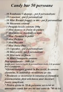 Oferta Candy Bar 50 de persoane