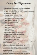 Oferta Candy Bar 70 de persoane