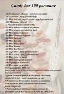Oferta Candy Bar 100 de persoane