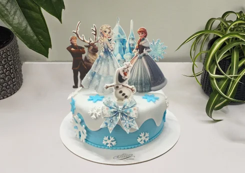 Tort cu Poze Elsa si Regatul de Gheata