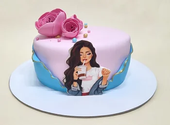 Tort cu Poza Fashion Girl