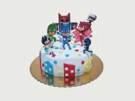 Tort cu Poze Eroi in Pijamale