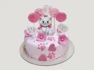 Tort cu poze si figurine Pisica Marie