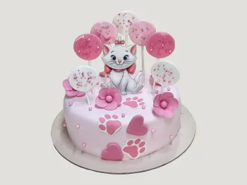 Tort cu poze si figurine Pisica Marie