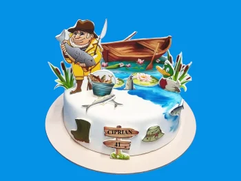 Tort cu Poze Pescar