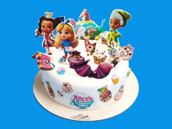 Tort cu Poze Alice in Cofetaria Minunilor