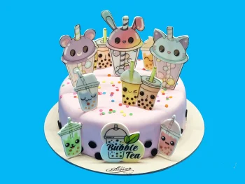 Tort cu Poze Bubble Tea