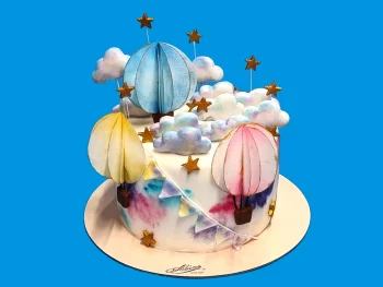 Tort cu Figurine Baloane cu Aer Cald