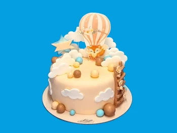 Tort cu poza Vulpita in Balon