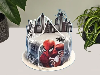 Tort cu poze Spiderman si Cladiri