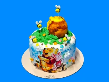 Tort cu poza Winnie si Purcelus