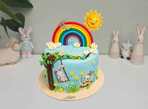 Tort Paste cu Iepuras in Leagan