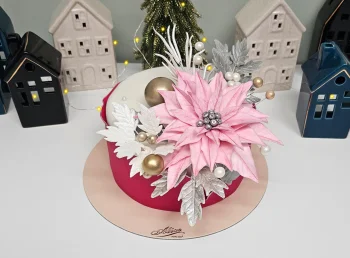 Tort Iarna cu Craciunita Roz