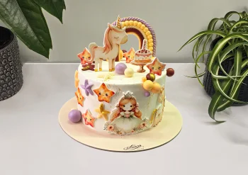 Tort cu Poze Printesa Unicorni