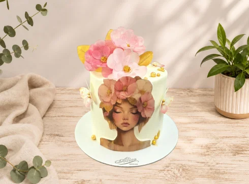Tort Fata cu Flori