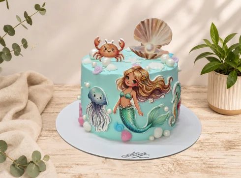 Tort cu foto Sirena